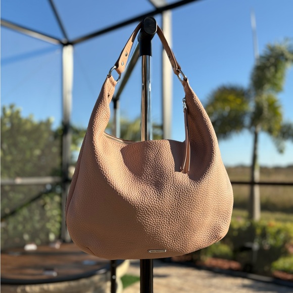 Rebecca Minkoff Handbags - Rebecca Minkoff  | Michelle Large Genuine Leather Hobo Bag | Blush | LIKE-NEW